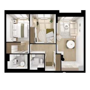 2-к квартира, вторичка, 57м2, 9/9 этаж